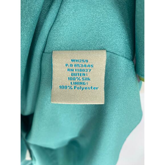 Boden Dress Women's 12 Green Paisley Print Silk Shift Cruise - Picture 5 of 8